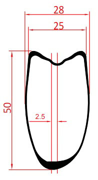 asymmetric road tubular rim